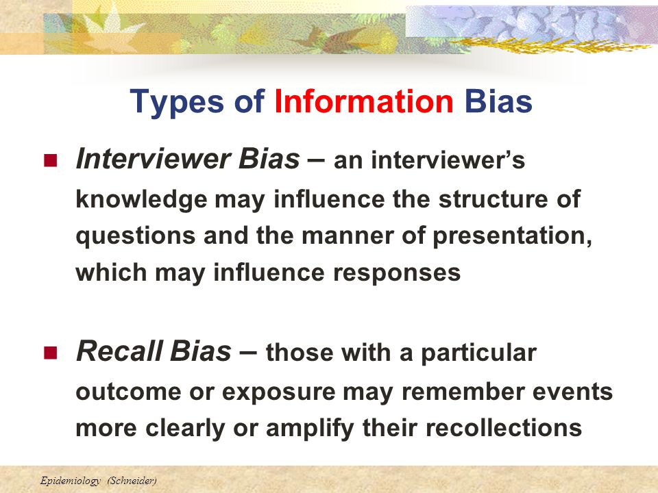 Knowledge and bias